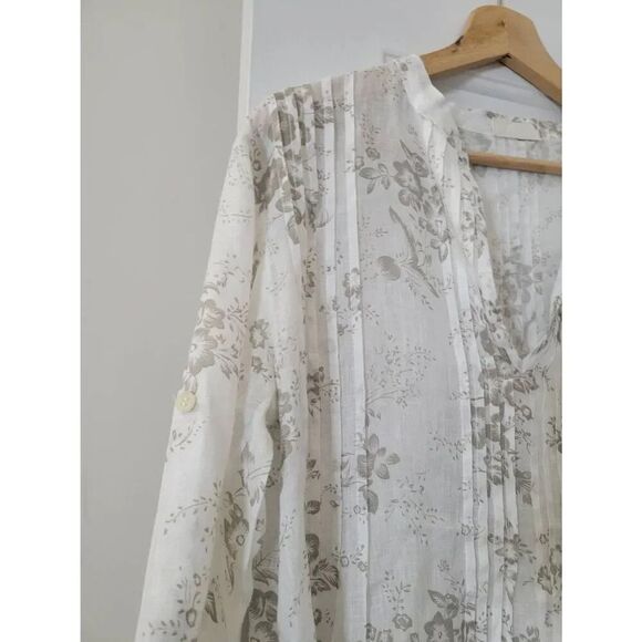 CP SHADES Linen Floral Print Tunic S - Picture 4 of 10